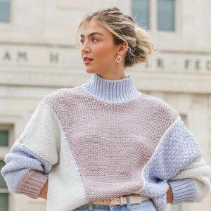 Pink Lily chunky pastel sweater